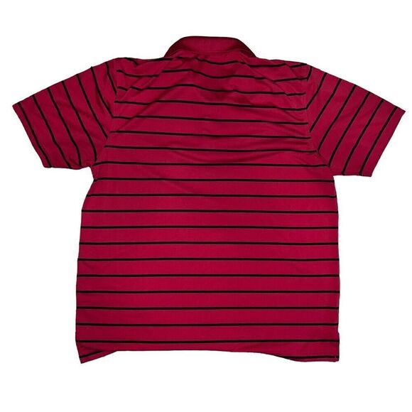 PGA Tour Golf Shirt Size XL Active Polo Red Striped Black Short Sleeve Airflux - Picture 2 of 6